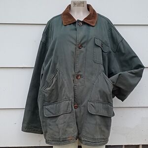 Vintage Green And Brown Barn Jacket